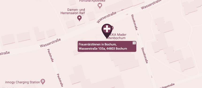 Lageplan: Praxis in der Wasserstraße 105 a, Bochum